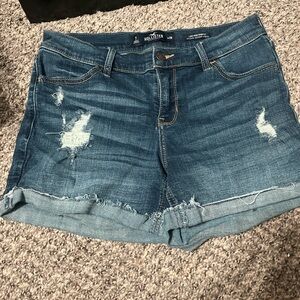 Hollister Women's Distressed Blue Jean Shorts